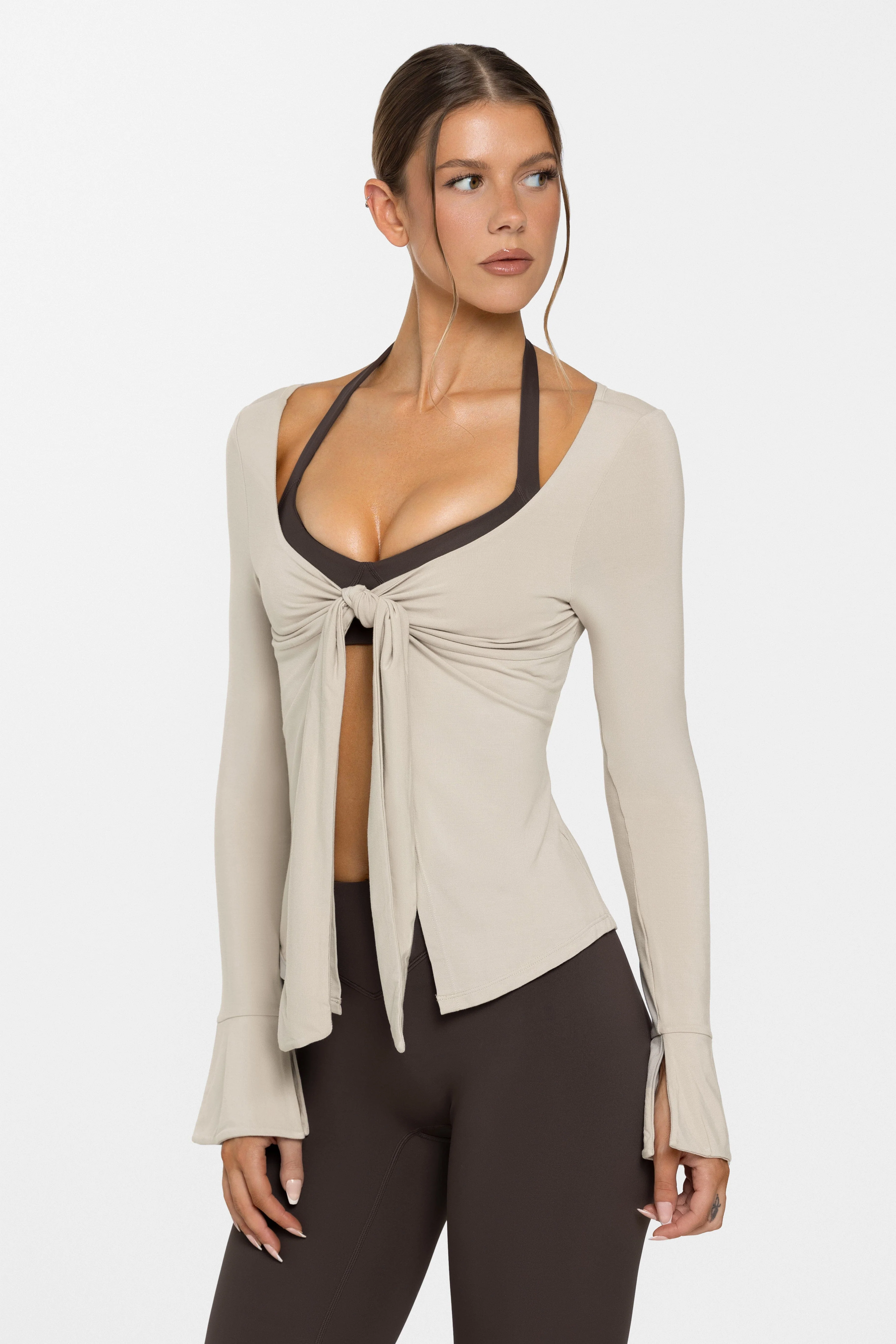 Body Bamboo™ Tie Front Long Sleeve - Image 3